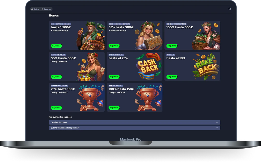 Fridayroll Casino bonos, promociones, cashback y recargas